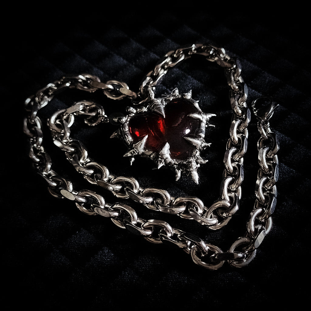 Rose Thorn Glass Heart