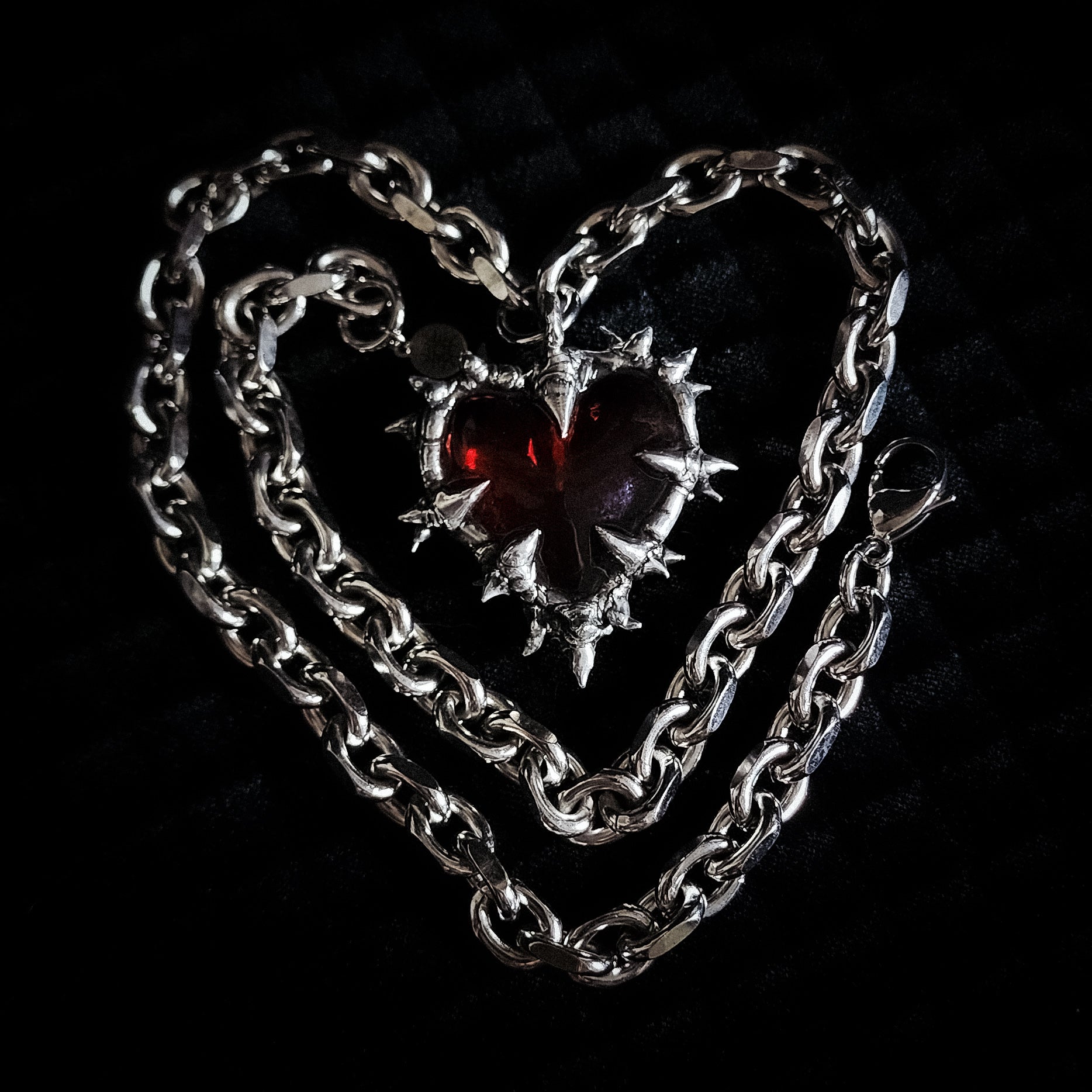 Rose Thorn Glass Heart